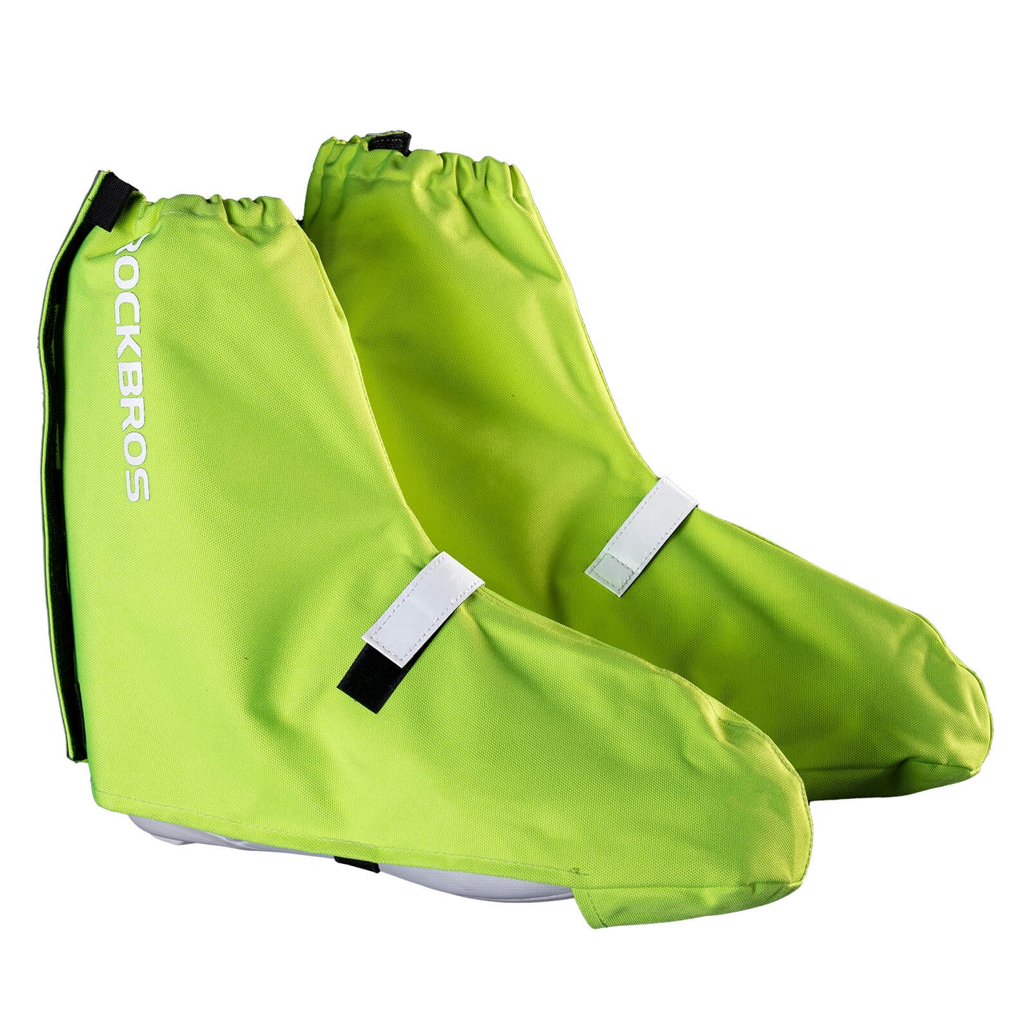 Reflective waterproof cycling overshoes with Velcro closure