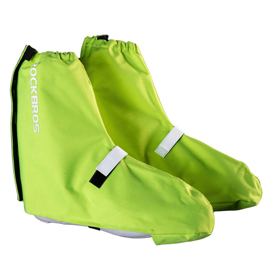 Reflective waterproof cycling overshoes with Velcro closure