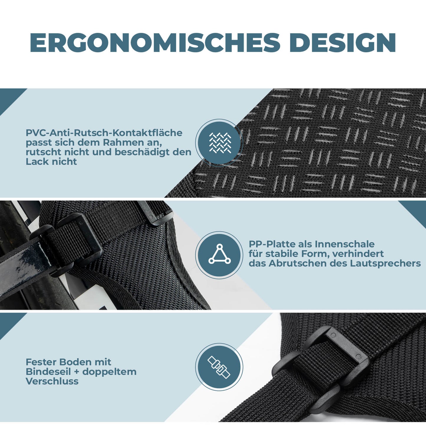 ROCKBROS Bottle Holder Bicycle Speaker Mount Adjustable Strap