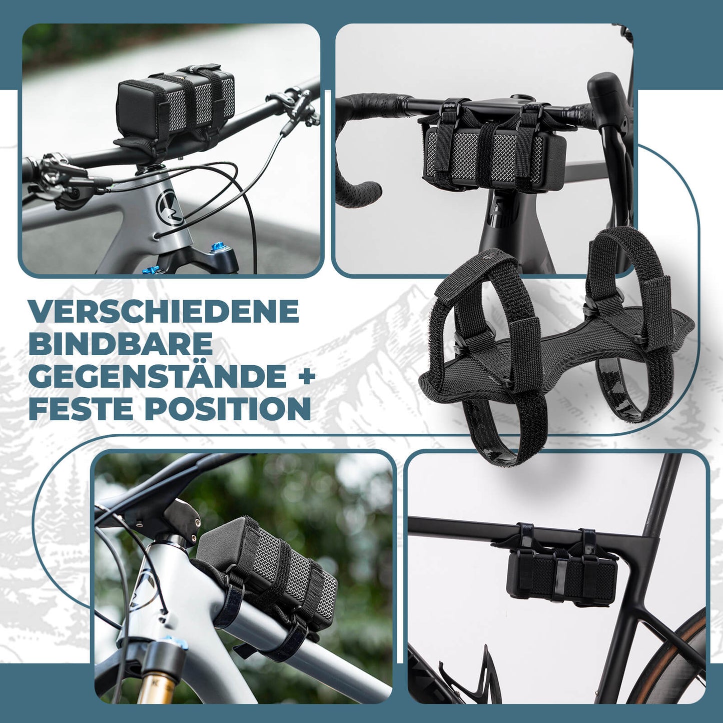 ROCKBROS Bottle Holder Bicycle Speaker Mount Adjustable Strap