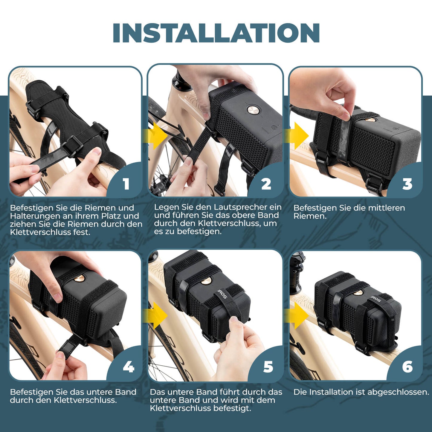 ROCKBROS Bottle Holder Bicycle Speaker Mount Adjustable Strap