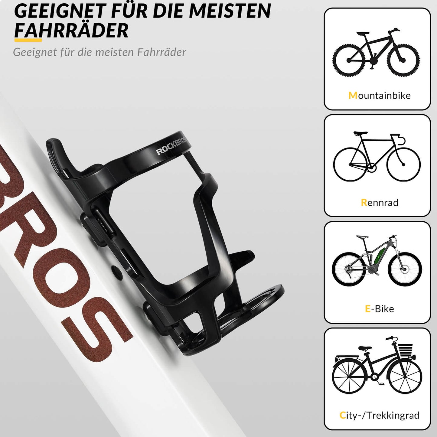 ROCKBROS Flaschenhalter Fahrradzubehör Fahrrad Leicht Getränkehalter Stabil