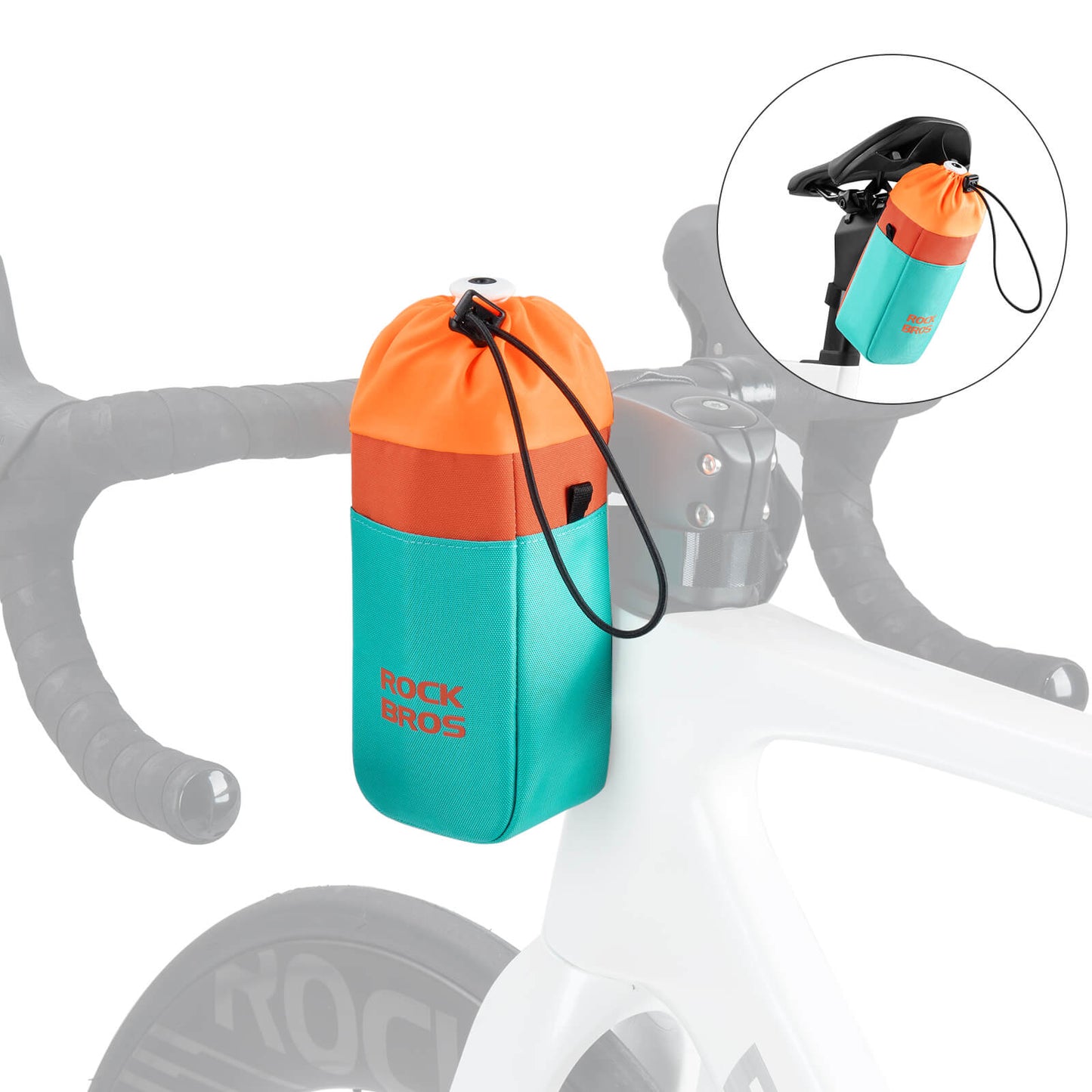 ROCKBROS Bottle Holder Water Bottle Holder Handlebar Bag with Shoulder Strap