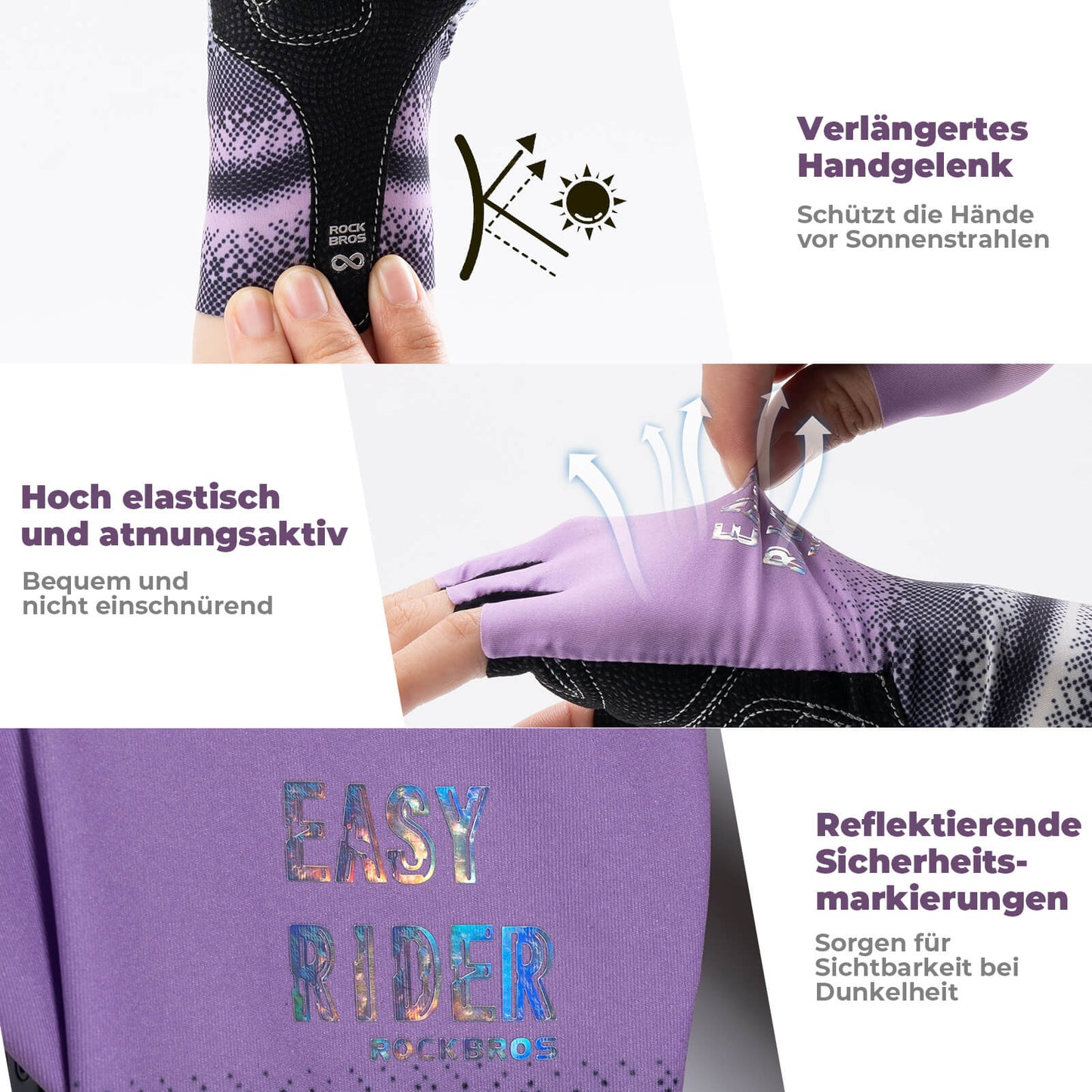 Hjólreiðahanskar fyrir hálfa fingur, öndunarvænir, rennandi, sumar