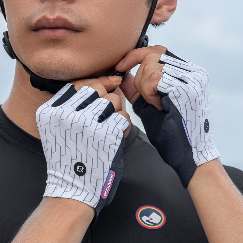 Half-finger cycling gloves, breathable, shock-absorbing, summer 