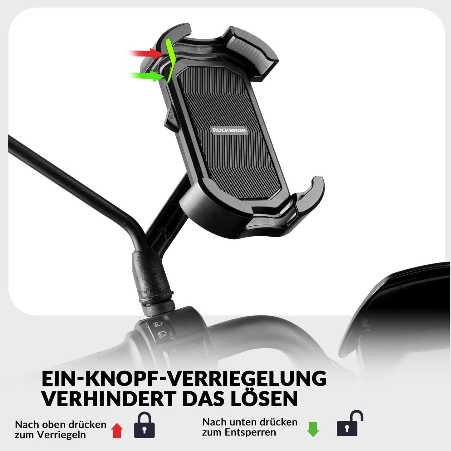 Handyhalterung Fahrrad Handyhalter Motorrad 360° Drehbar für 4,7-7,0 Zoll