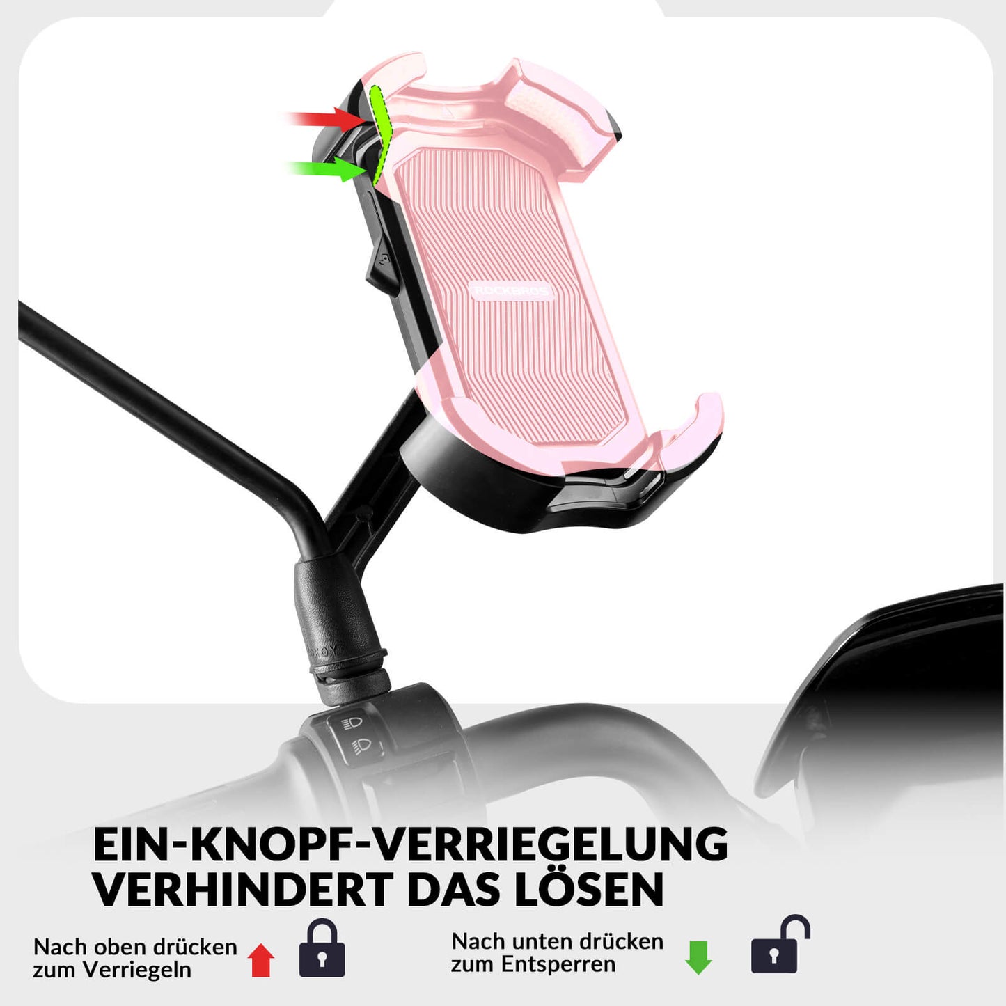 Handyhalterung Fahrrad Handyhalter Motorrad 360° Drehbar für 4,7-7,0 Zoll