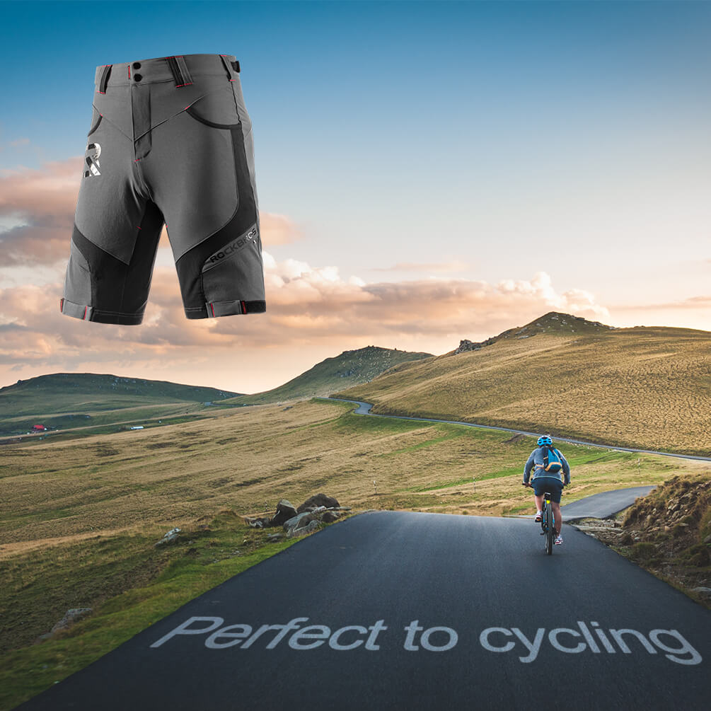 ROCKBROS Radhose Herren Kurz atmungsaktiv Anti-Stoß Fahrradhose