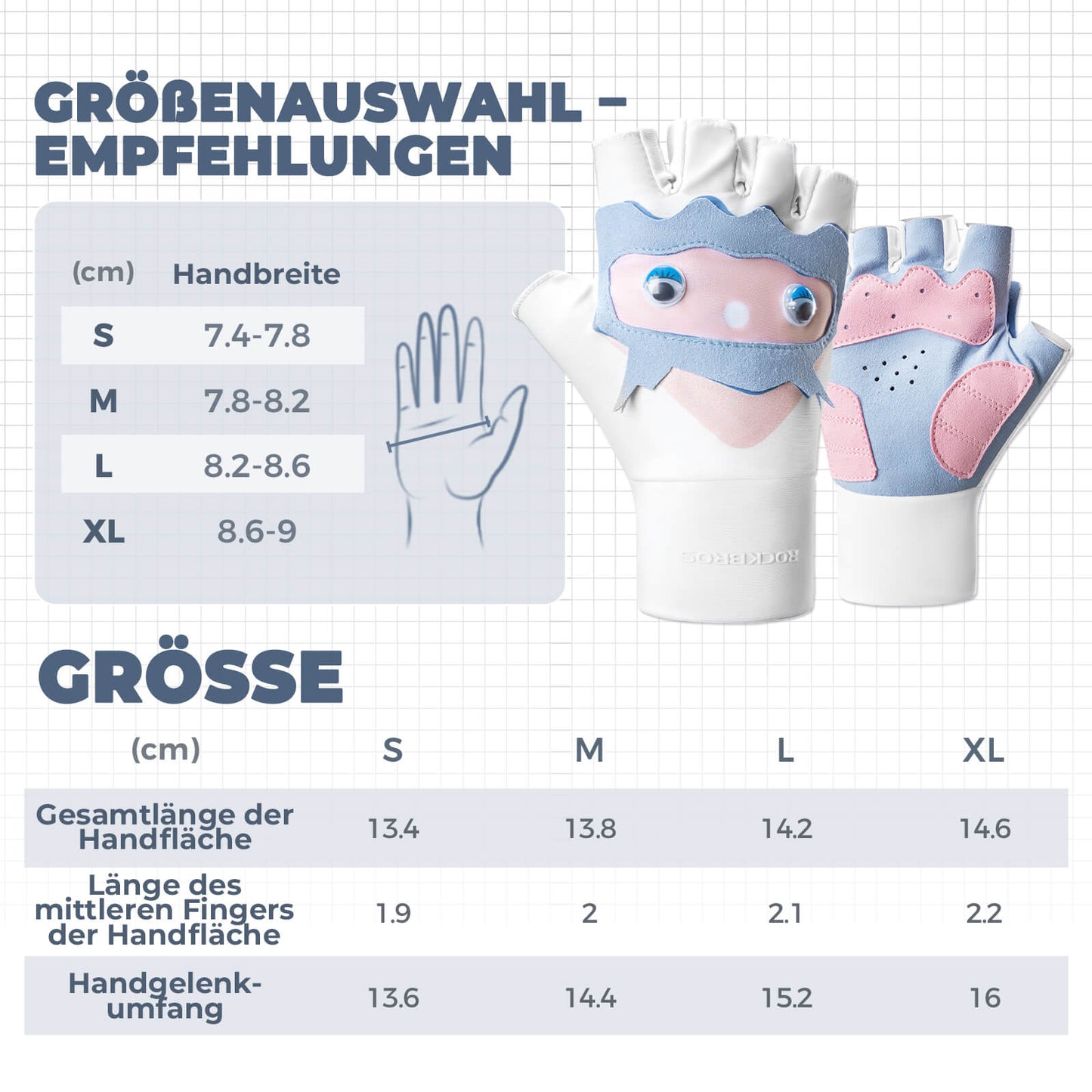 Kinder Halbfinger Fingerlose Fahrradhandschuhe