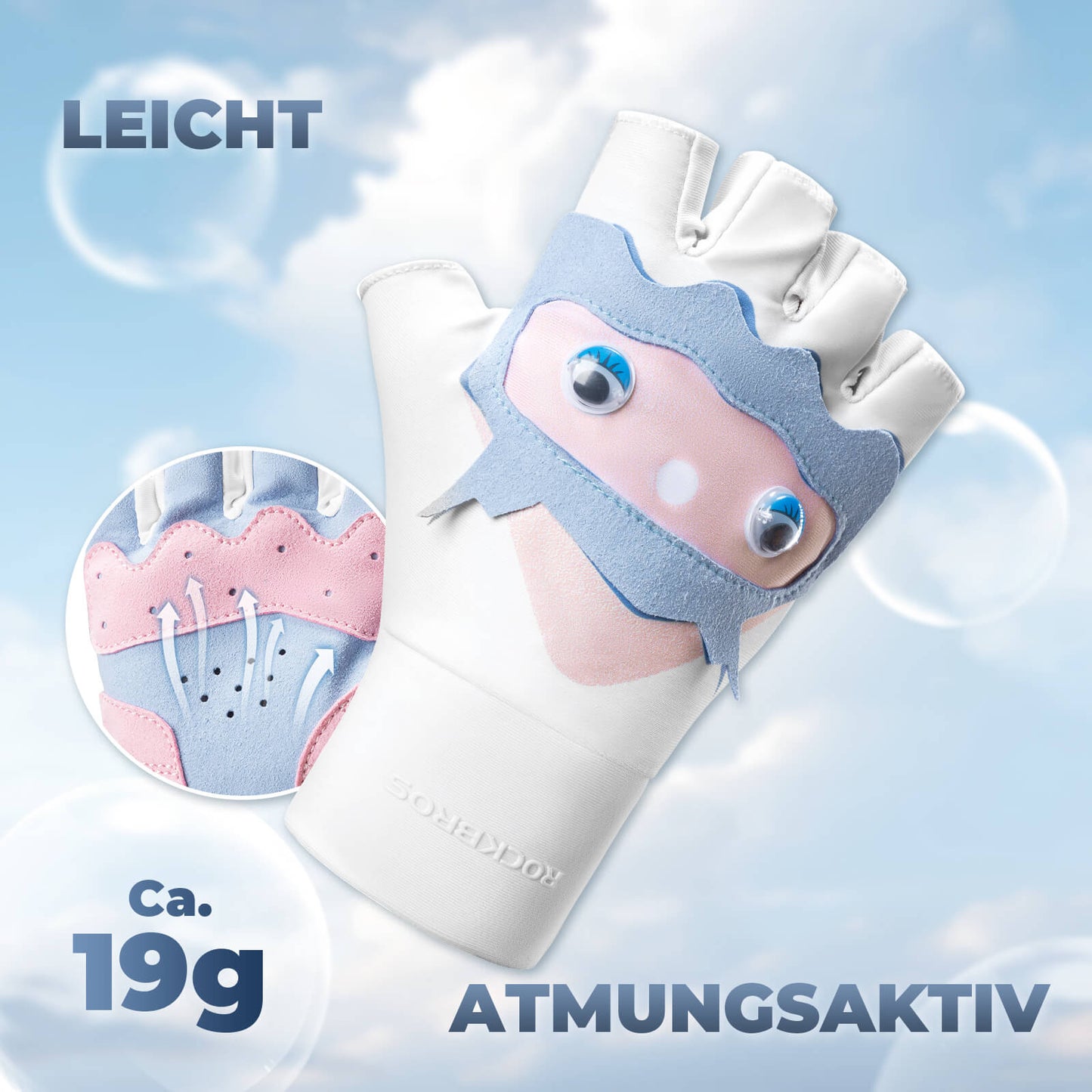 Kinder Halbfinger Fingerlose Fahrradhandschuhe