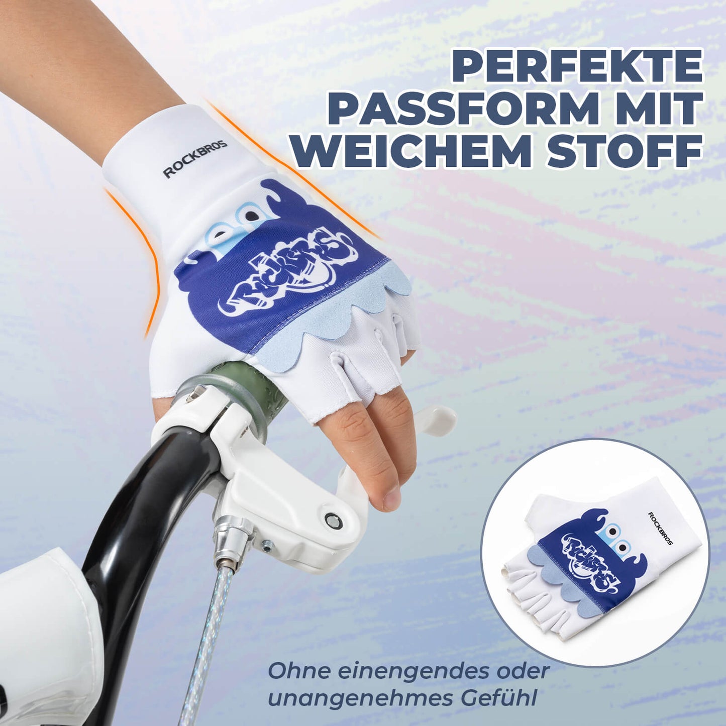 Kinder Halbfinger Fingerlose Fahrradhandschuhe