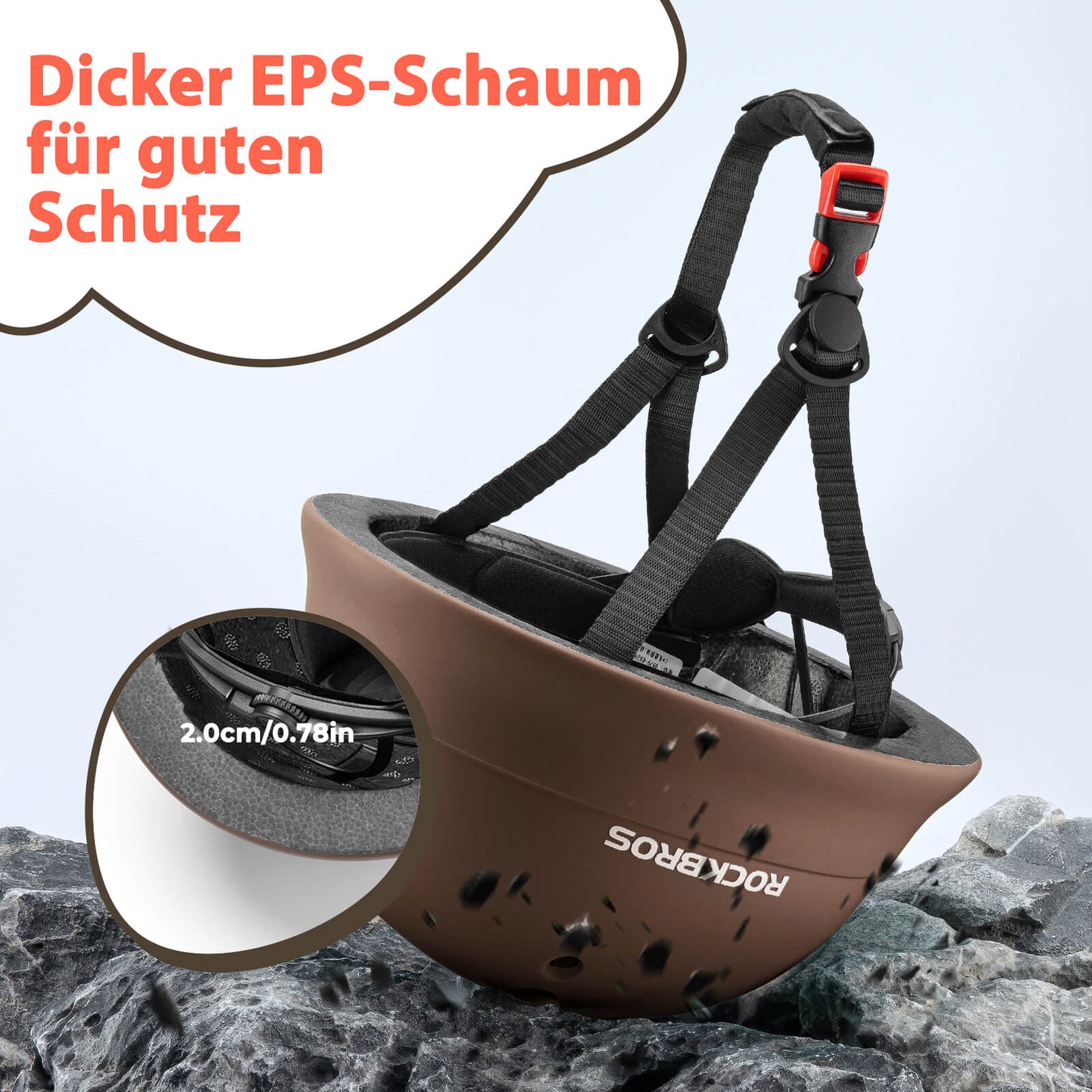 Barnahjólahjálmur, stærð 48-52 cm, fyrir 2-5 ára