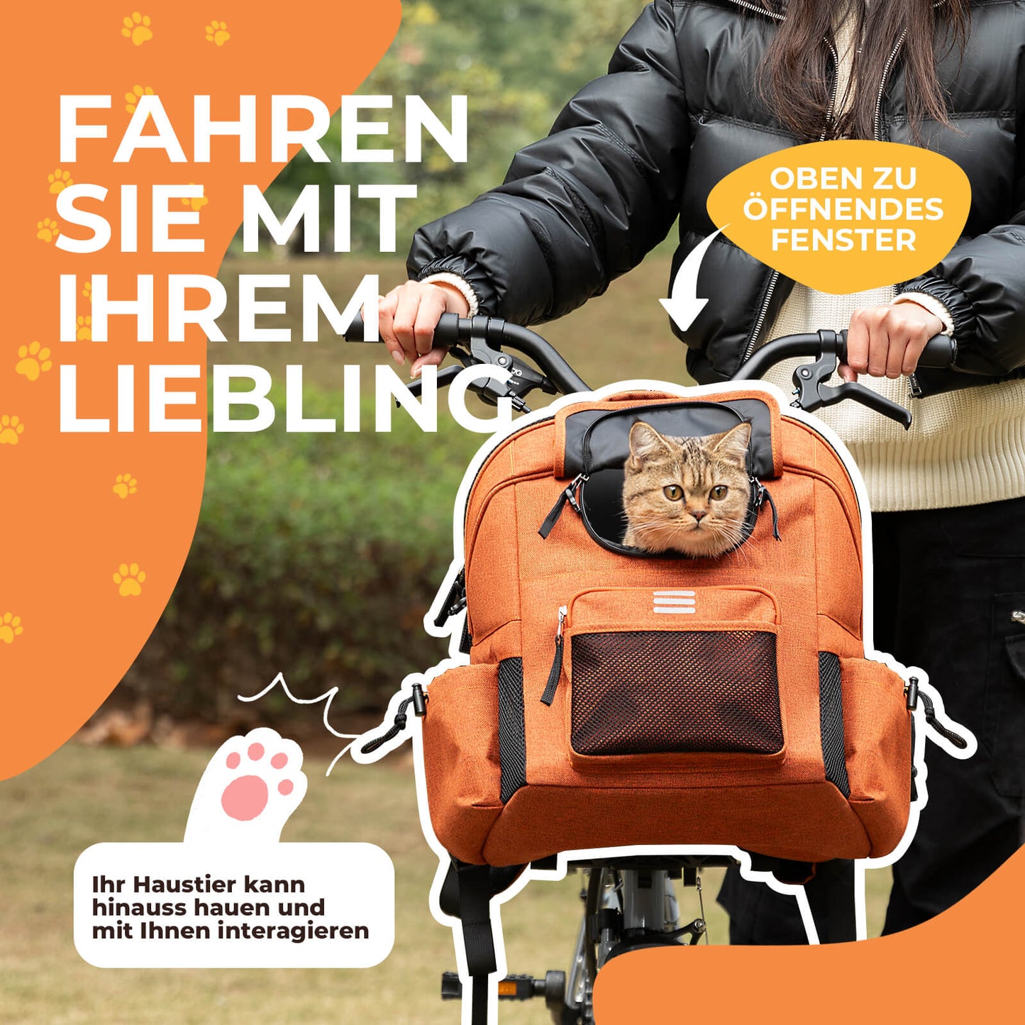 Handlebar bag/pet bag for Brompton/folding bike 21 L