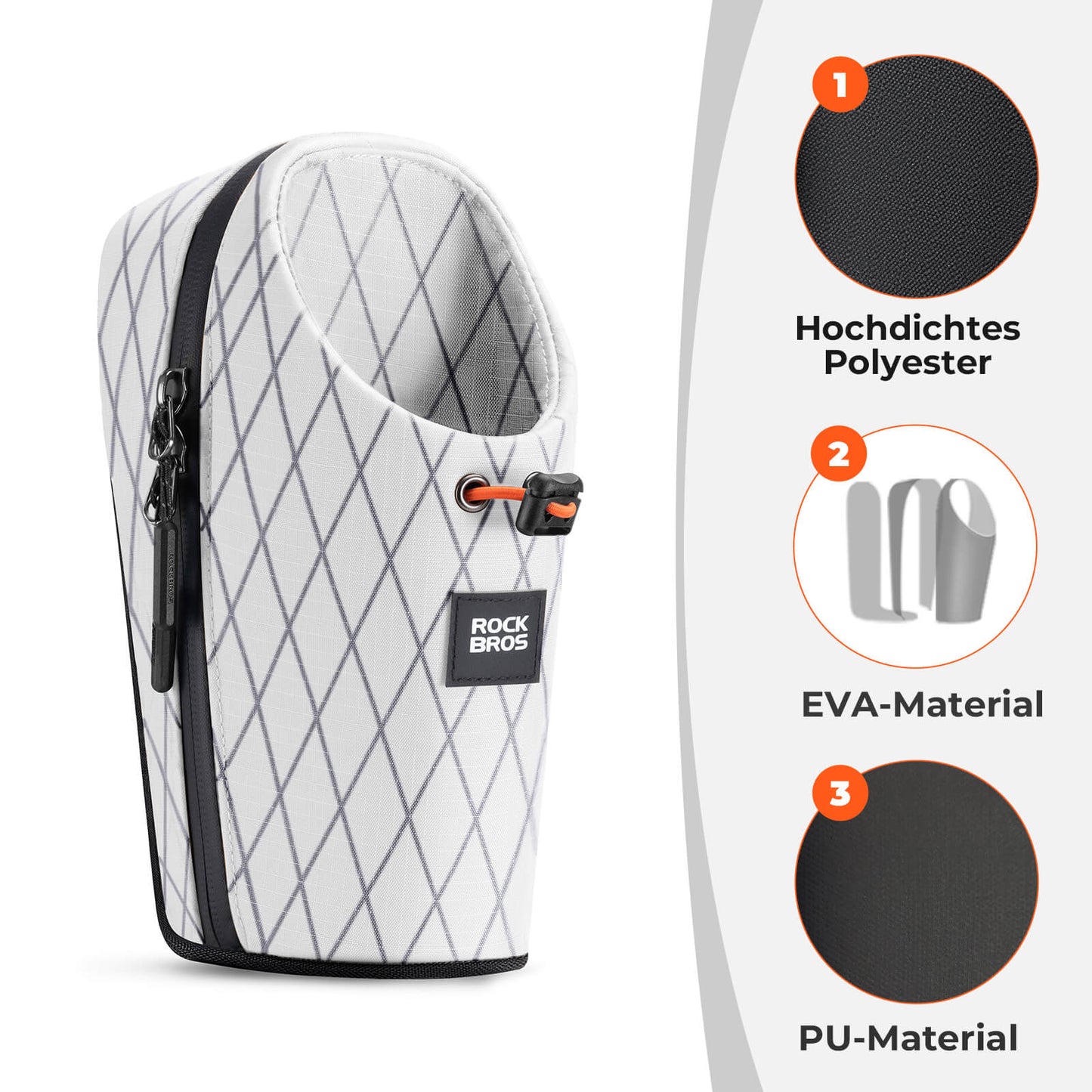 Stýristaska, vatnsflöskutaska 1,5L fyrir vatnsflöskur Ø7 cm