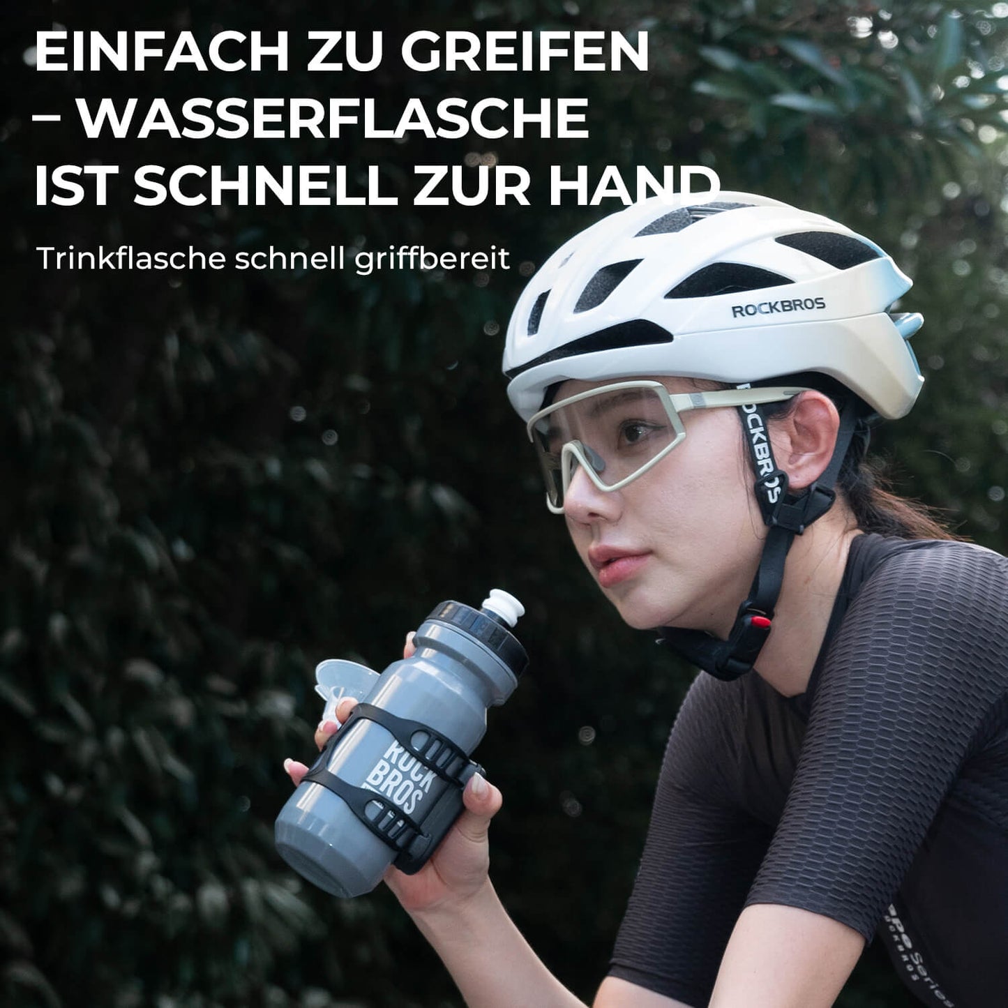 Magnetischer Flaschenhalter für Fahrrad – mit Riemenbefestigung