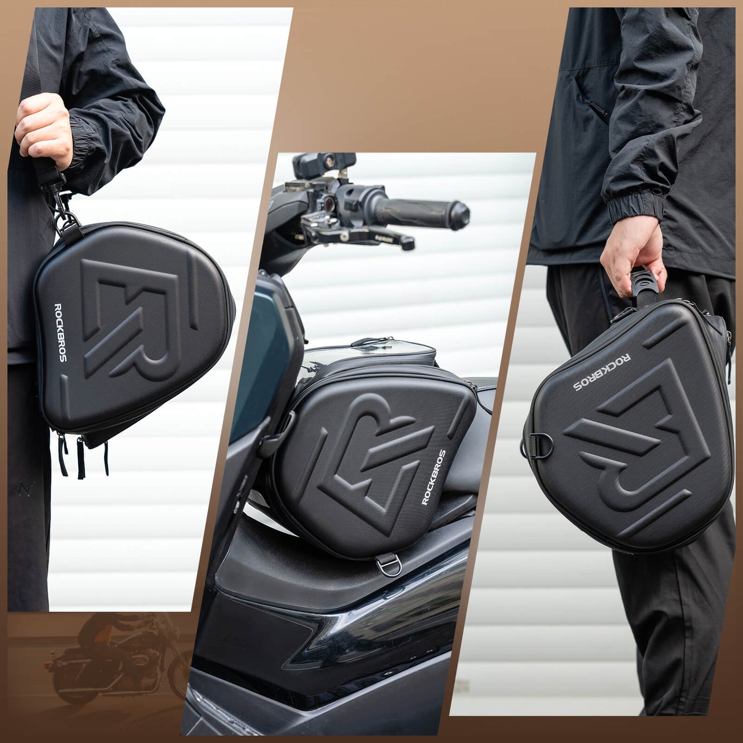 ROCKBROS Motorcycle Bag Tank Bag with Phone Holder Tail Bag 14L
