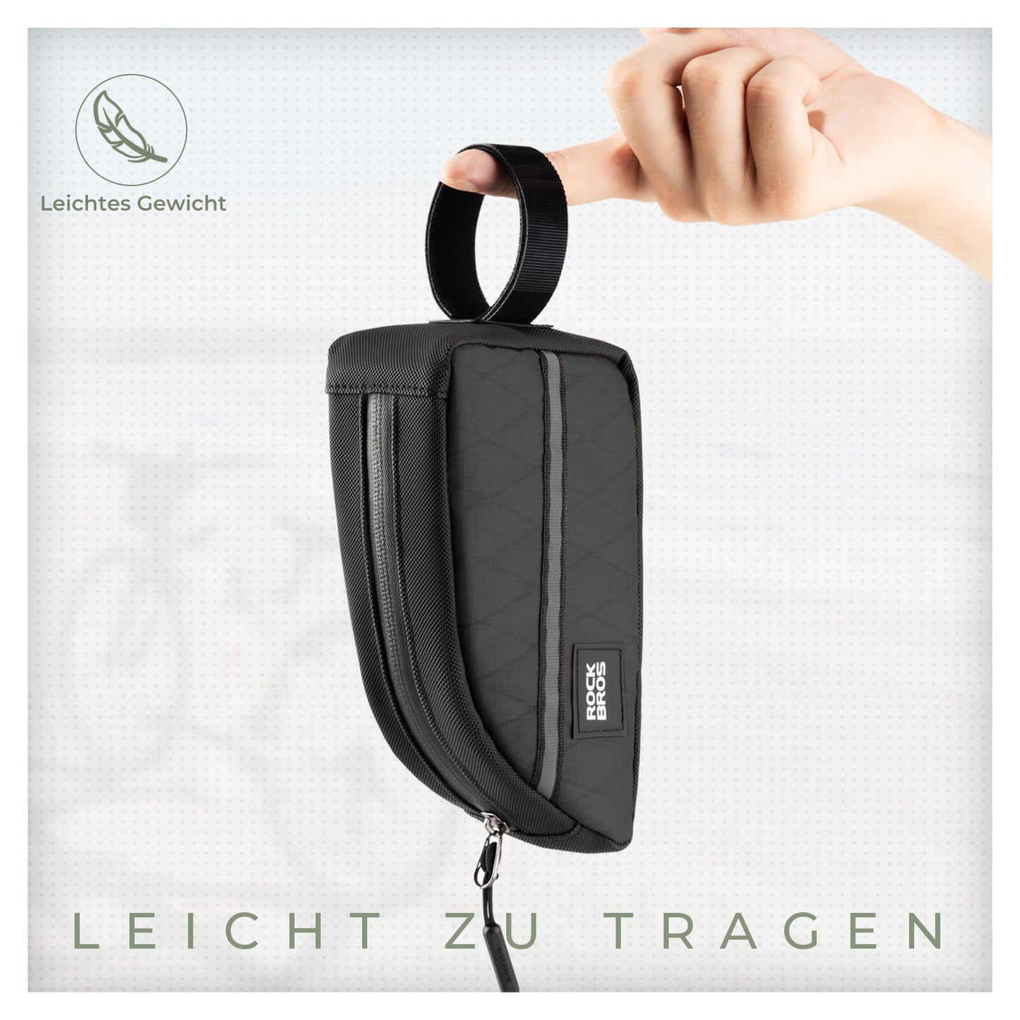 Top tube bag 0.8L Lightweight for folding bikes