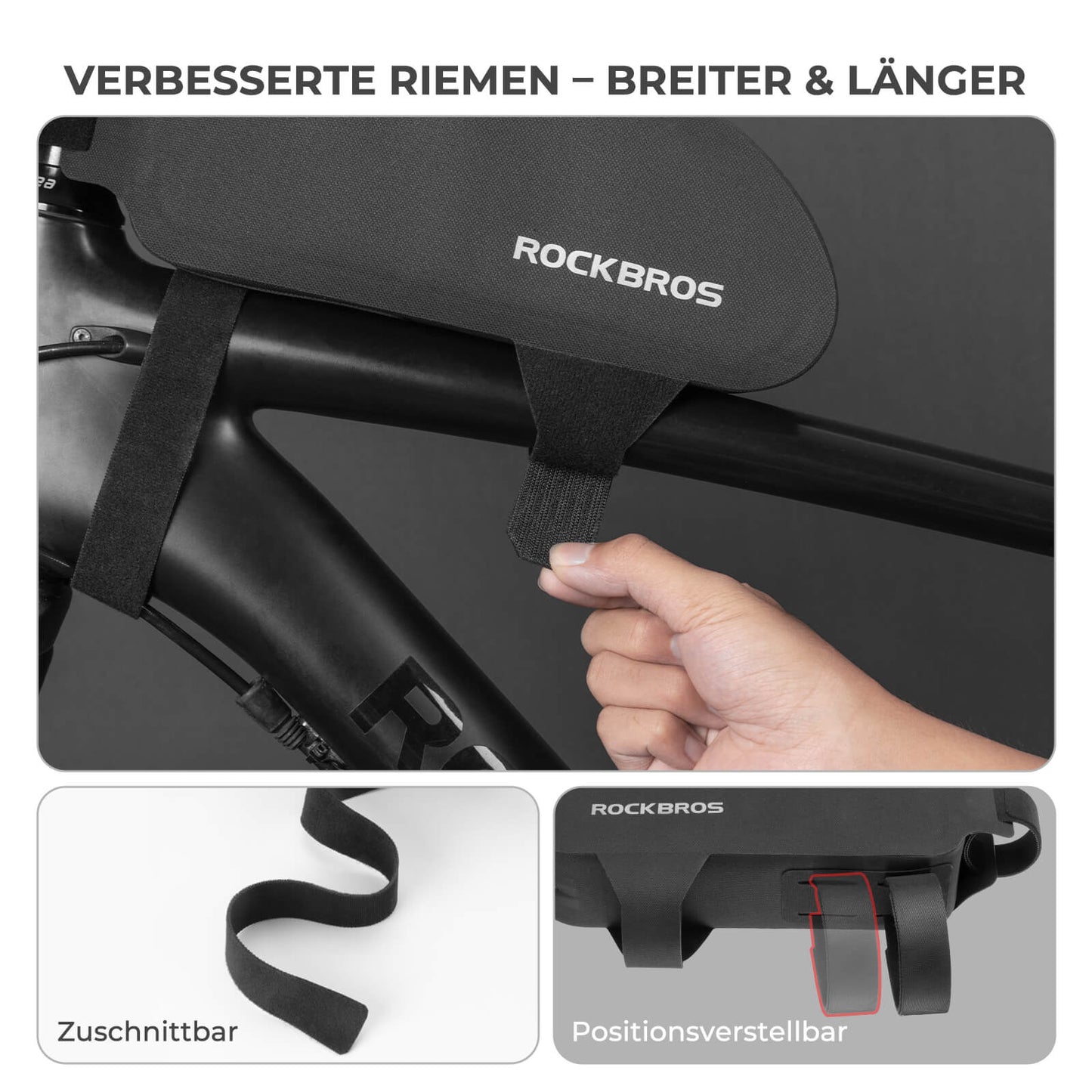 Oberrohrtasche 100% Wasserdicht für Rennrad MTB