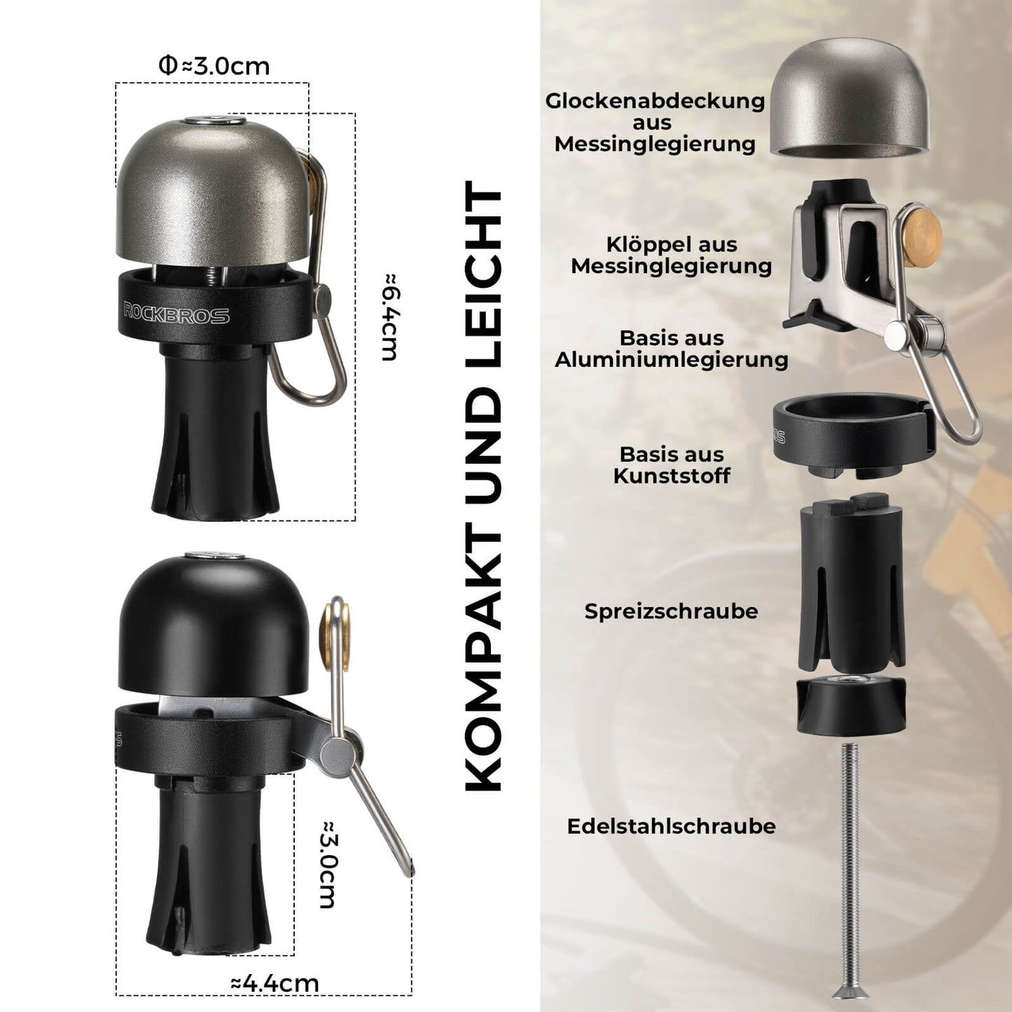 Hjólablað fyrir 22,2 mm stýri með dropbar