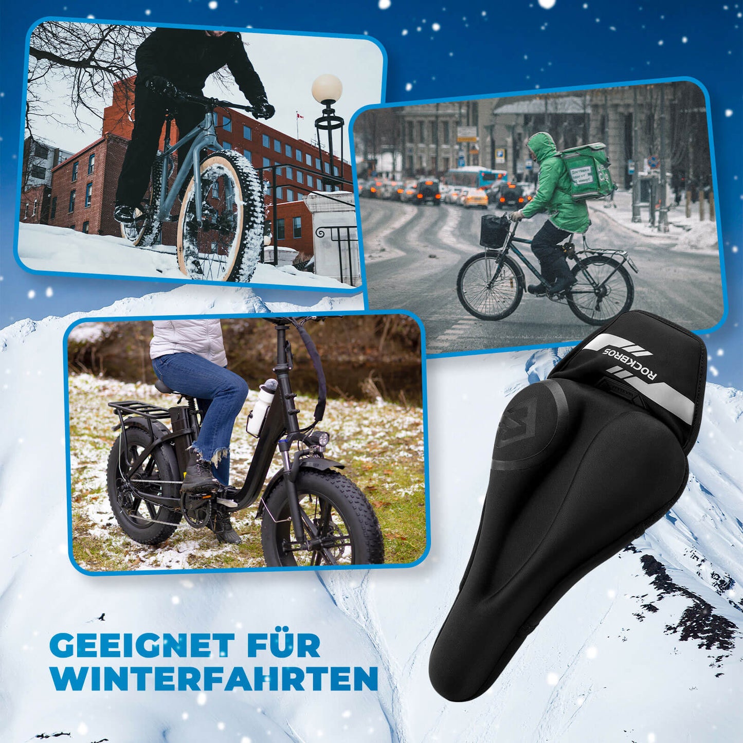 ROCKBROS Sattelbezug Sattelschutz Beheizbar Schnellspanner für MTB Rennrad E-Bike