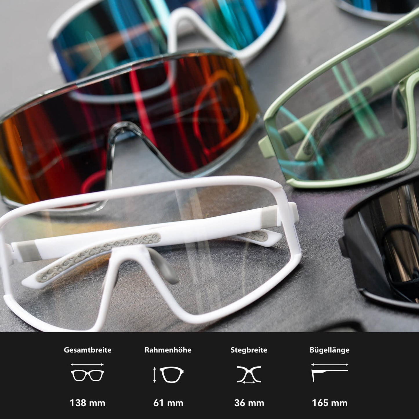Polarized cycling glasses, ultralight, UV400 protection, 4 colors