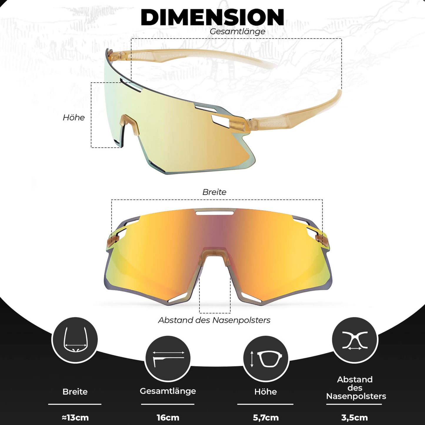 ROCKBROS Sunglasses Windproof Cycling Glasses for Outdoor Sports