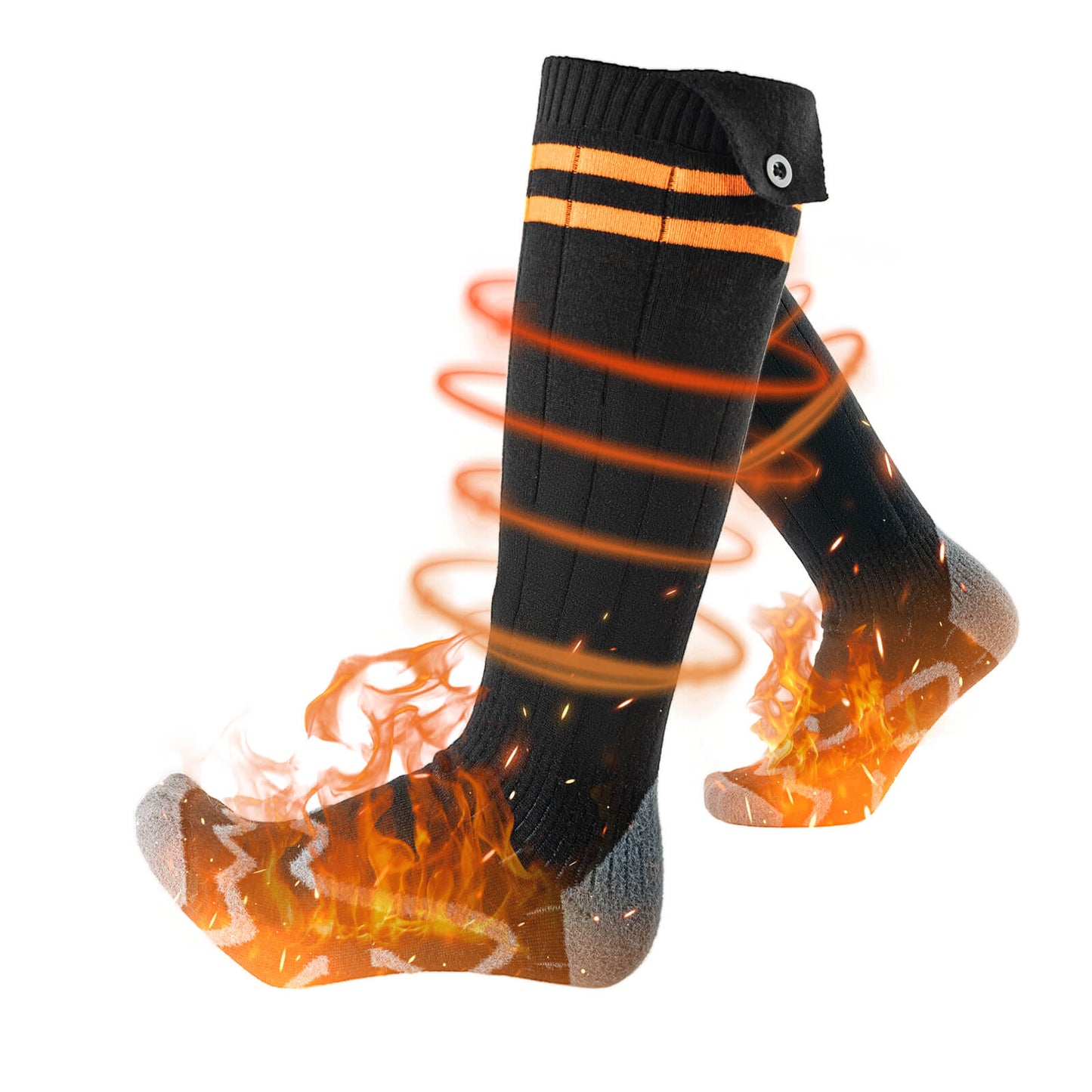 ROCKBROS Sports Socks Cycling Socks Winter Heated Socks Rechargeable 5000mAh