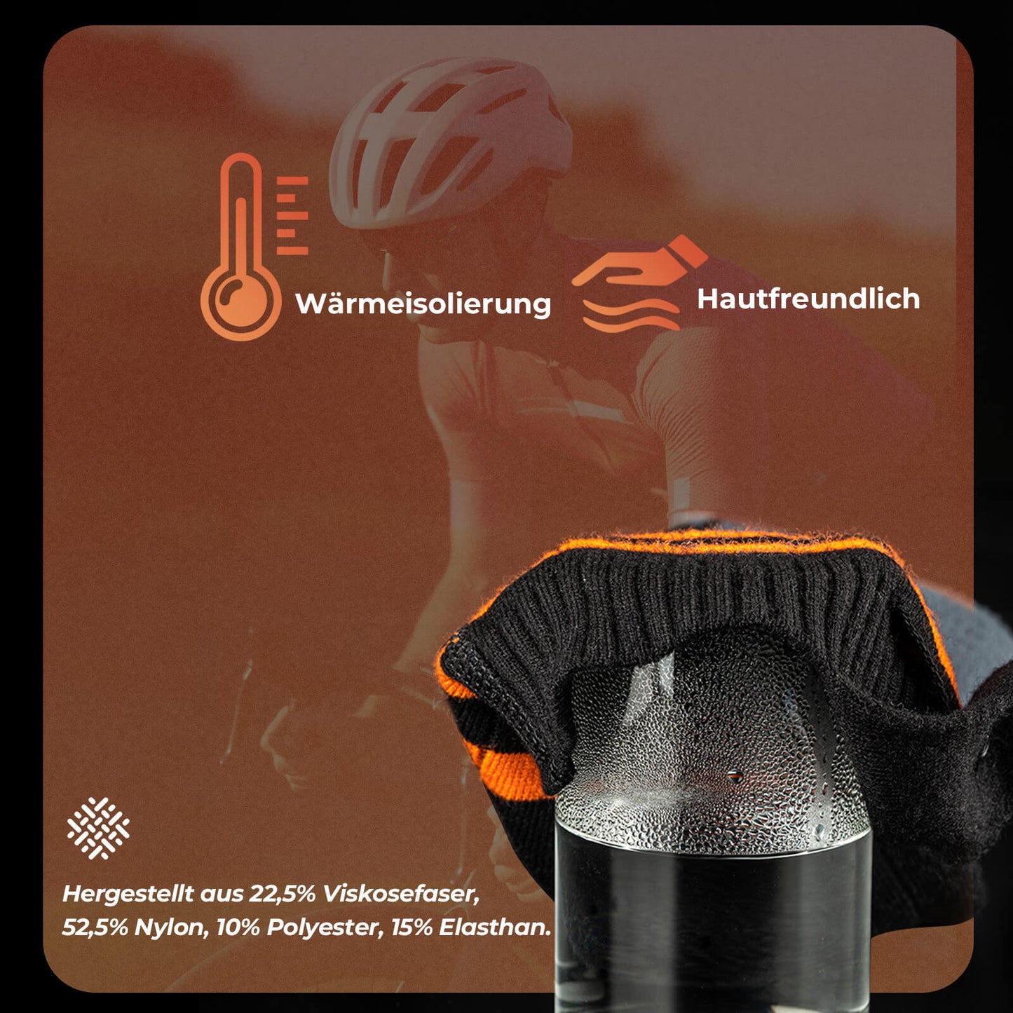 ROCKBROS Sports Socks Cycling Socks Winter Heated Socks Rechargeable 5000mAh