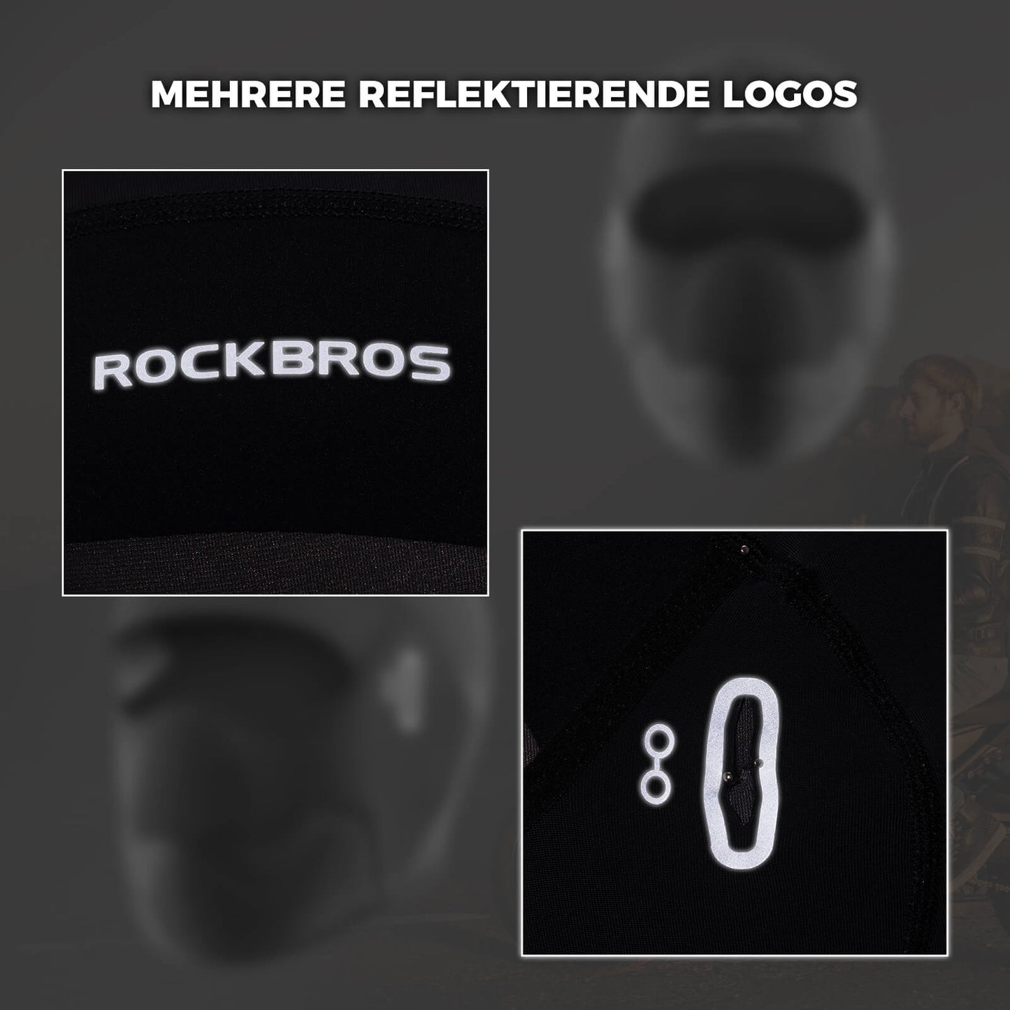 ROCKBROS Sturmhauben mit Polstern Balaclava Sommer Gesichtsschutz Elastisch