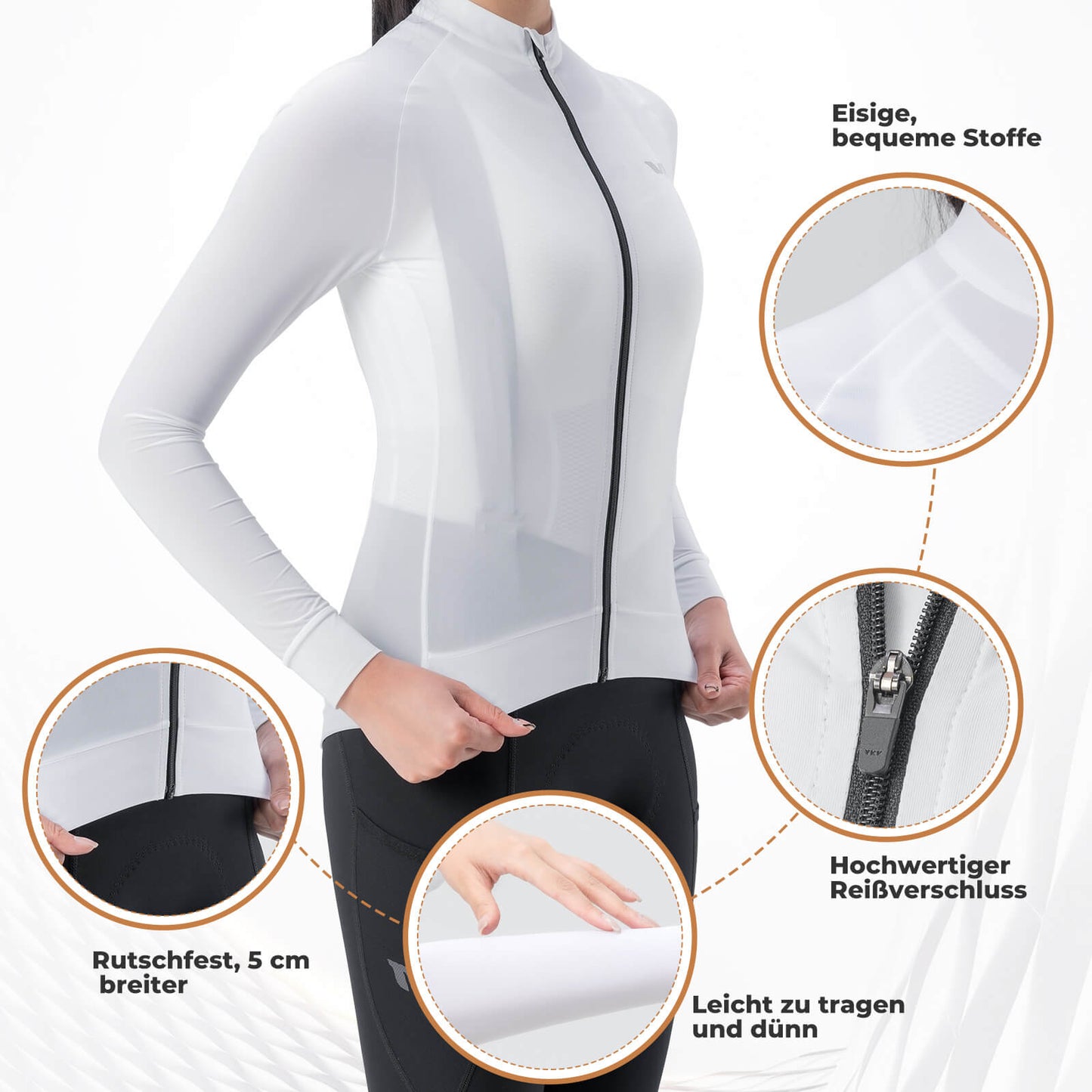 ROCKBROS TVI Women's Long Sleeve Cycling Jersey for MTB &amp; Road Bike