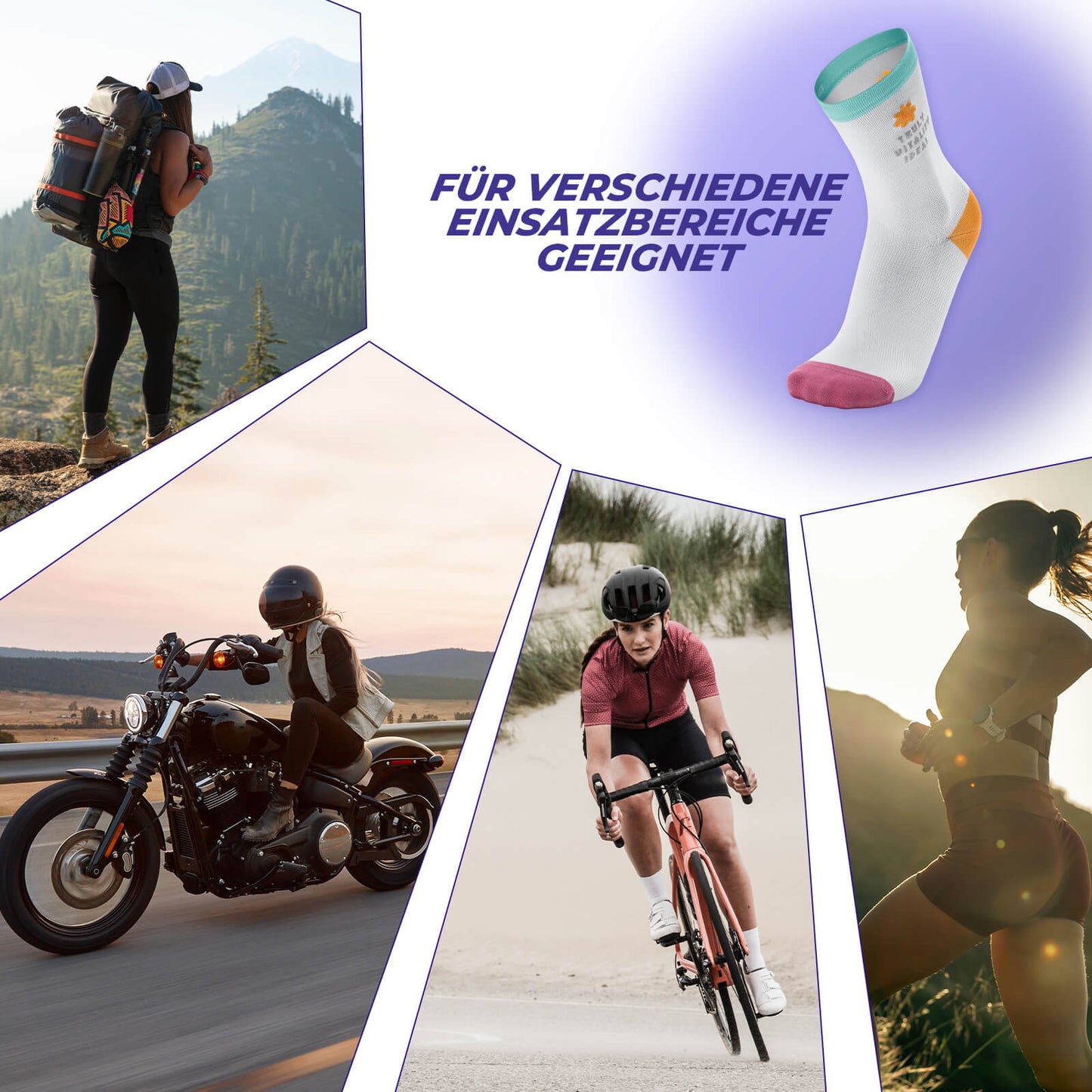 ROCKBROS TVI Women's Sports Socks Breathable Cycling Socks Summer