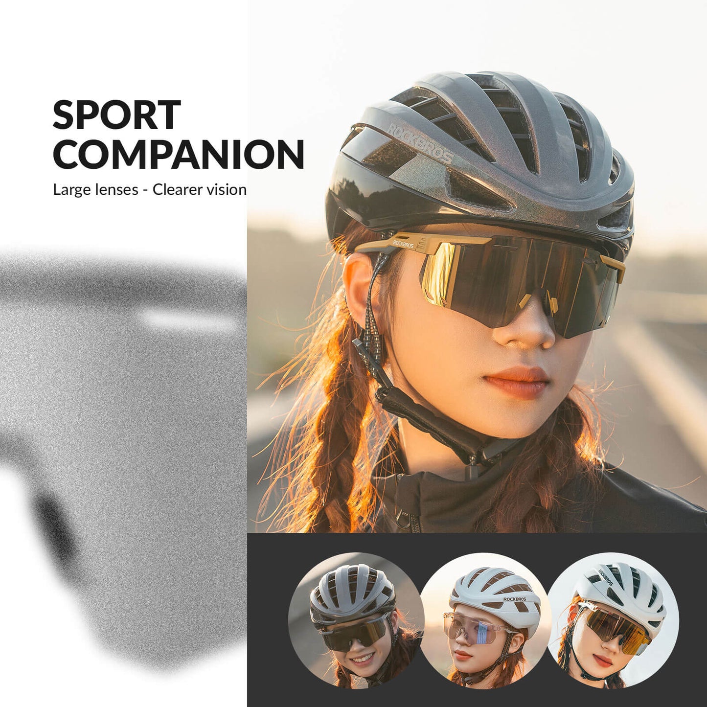 ROCKBROS Ultralight Cycling Glasses, Photochromic Sunglasses with UV400 Protection