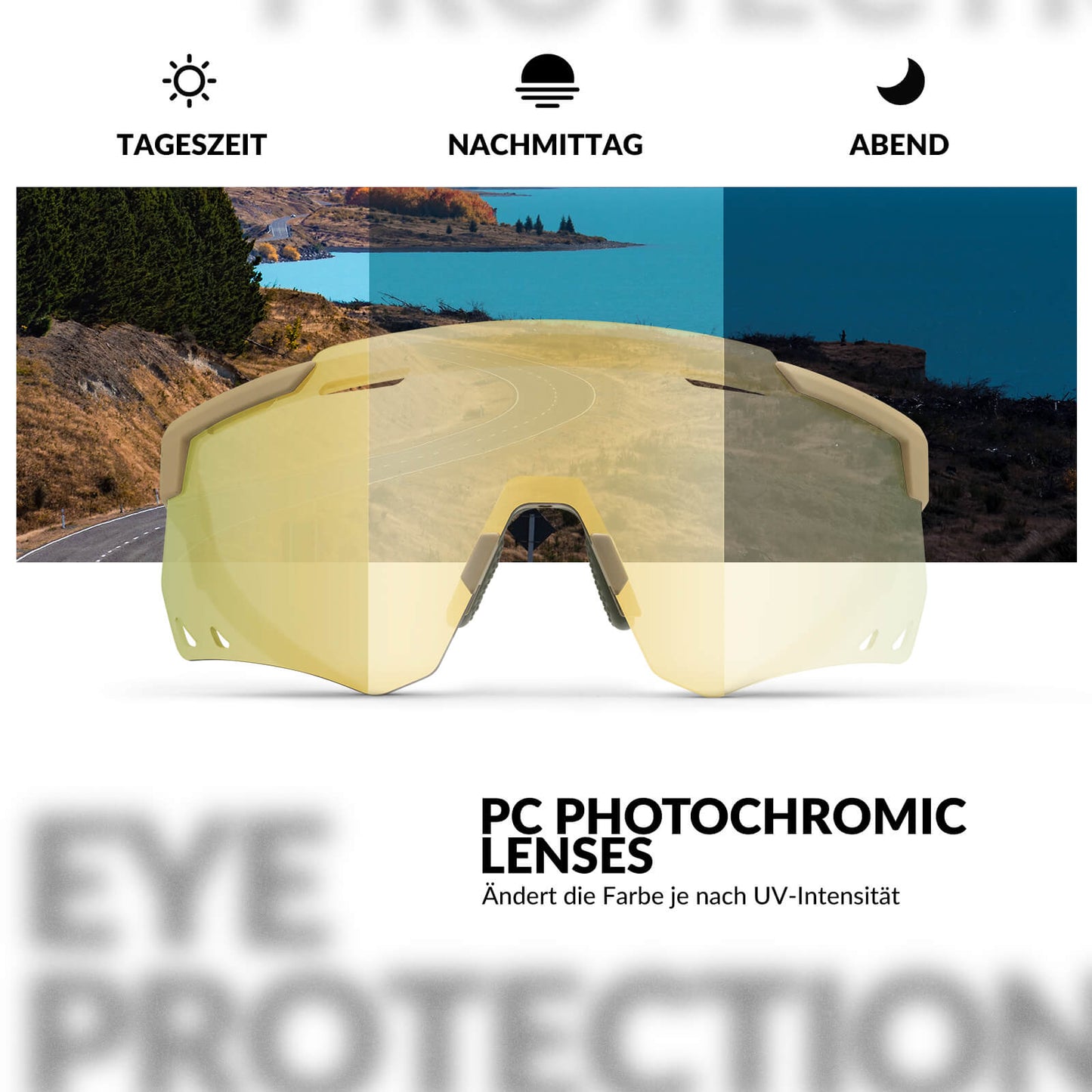 ROCKBROS Ultralight Cycling Glasses, Photochromic Sunglasses with UV400 Protection