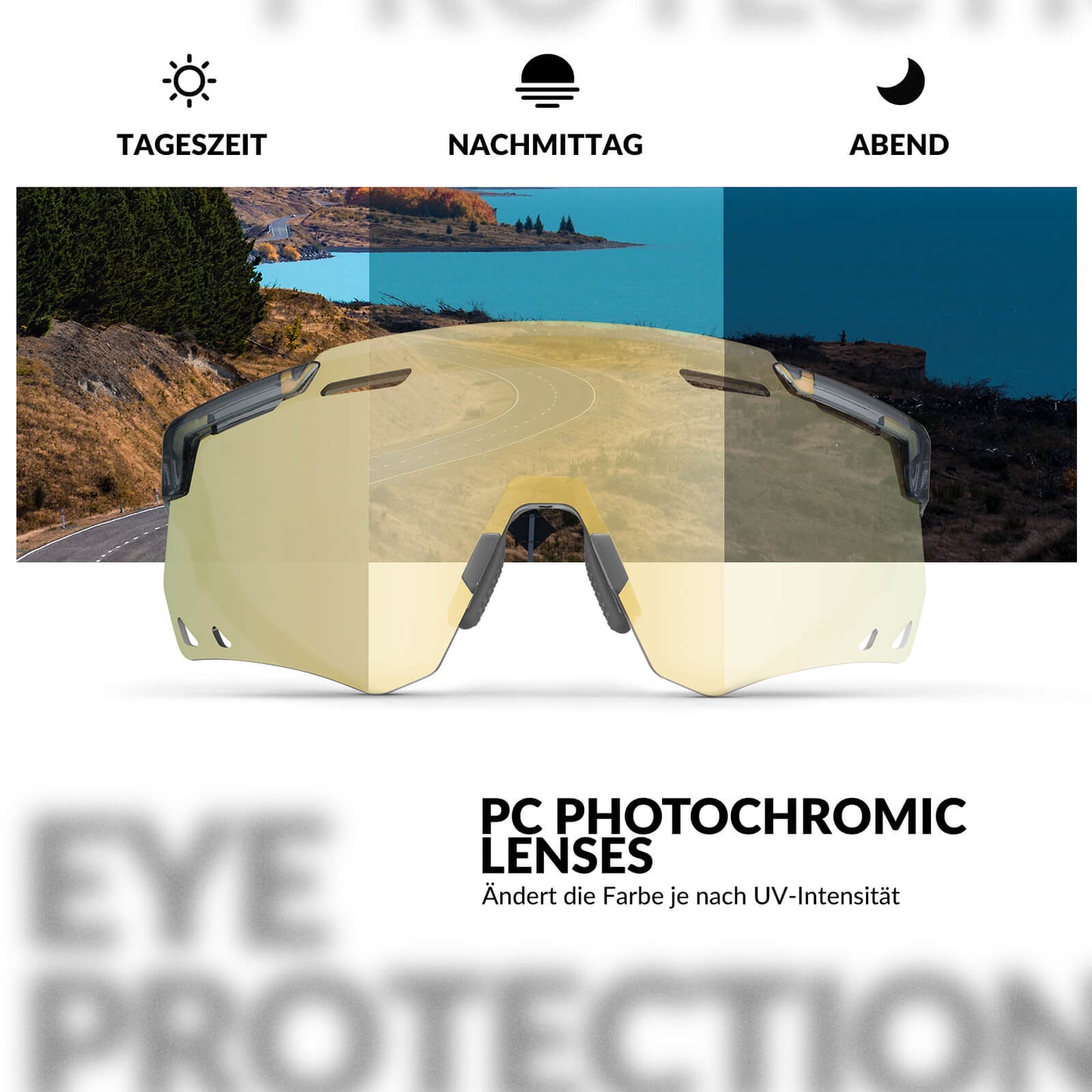 ROCKBROS Ultralight Cycling Glasses, Photochromic Sunglasses with UV400 Protection