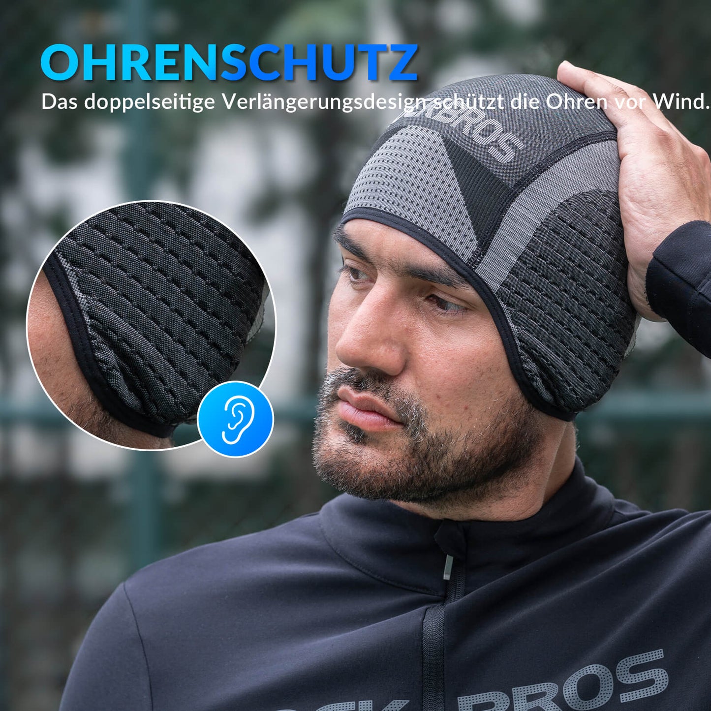 Warm cycling cap, breathable sports functional cap