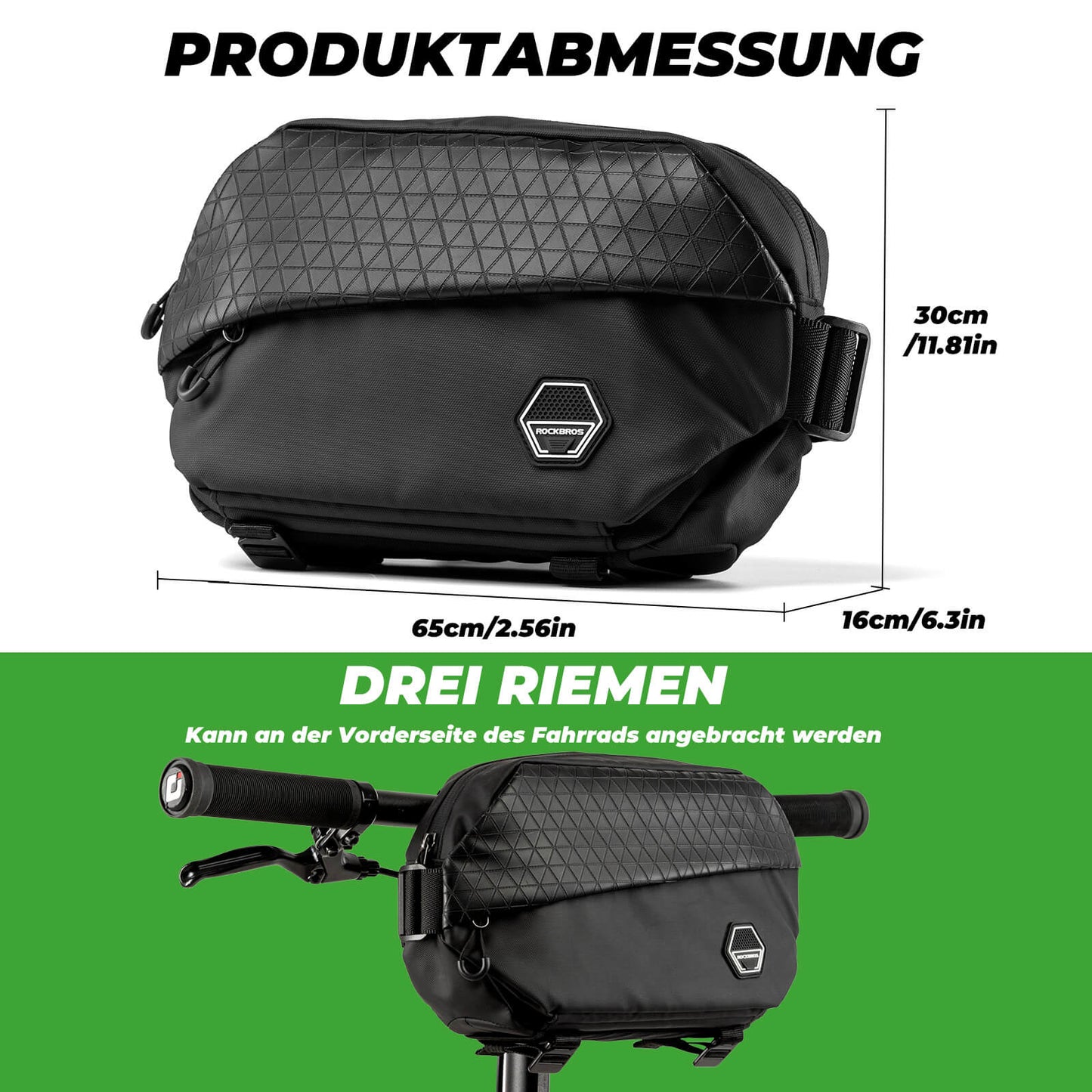 ROCKBROS Waterproof Multifunctional Handlebar Bag with Expandable Capacity