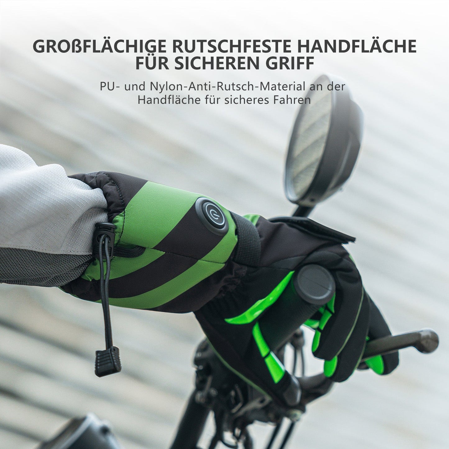 ROCKBROS Winter Beheizte Fahrradhandschuhe Handschuhe 3 Heizstufen M-XL