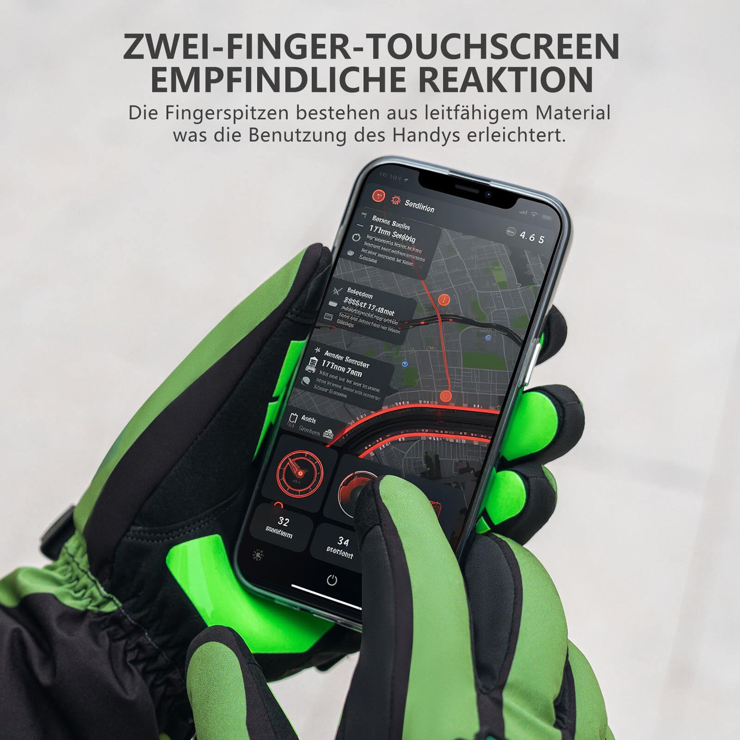 ROCKBROS Winter Beheizte Fahrradhandschuhe Handschuhe 3 Heizstufen M-XL