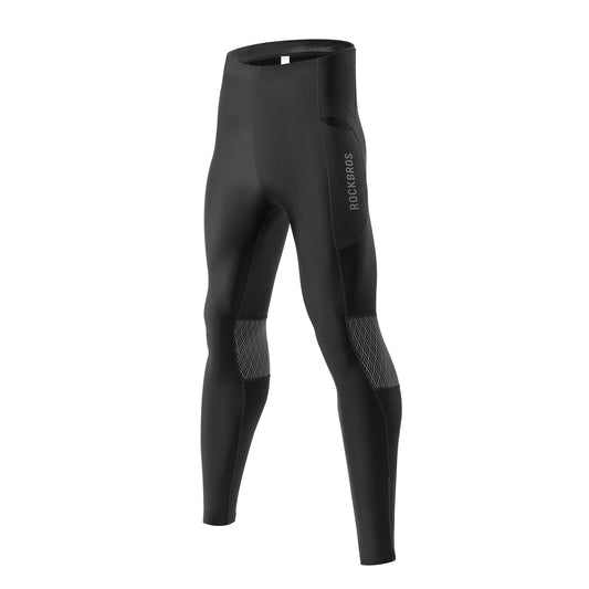 ROCKBROS Winter Thermal Cycling Pants Fleece Compression Leggings 3 Pockets