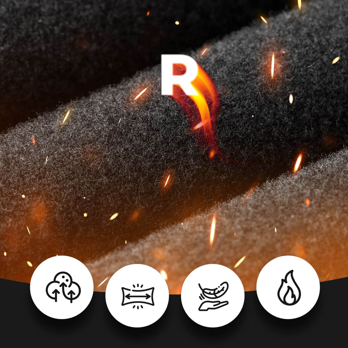 ROCKBROS Winter Thermal Cycling Pants Fleece Compression Leggings 3 Pockets