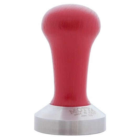 Motta Red Wooden Tamper – Stainless Steel Base