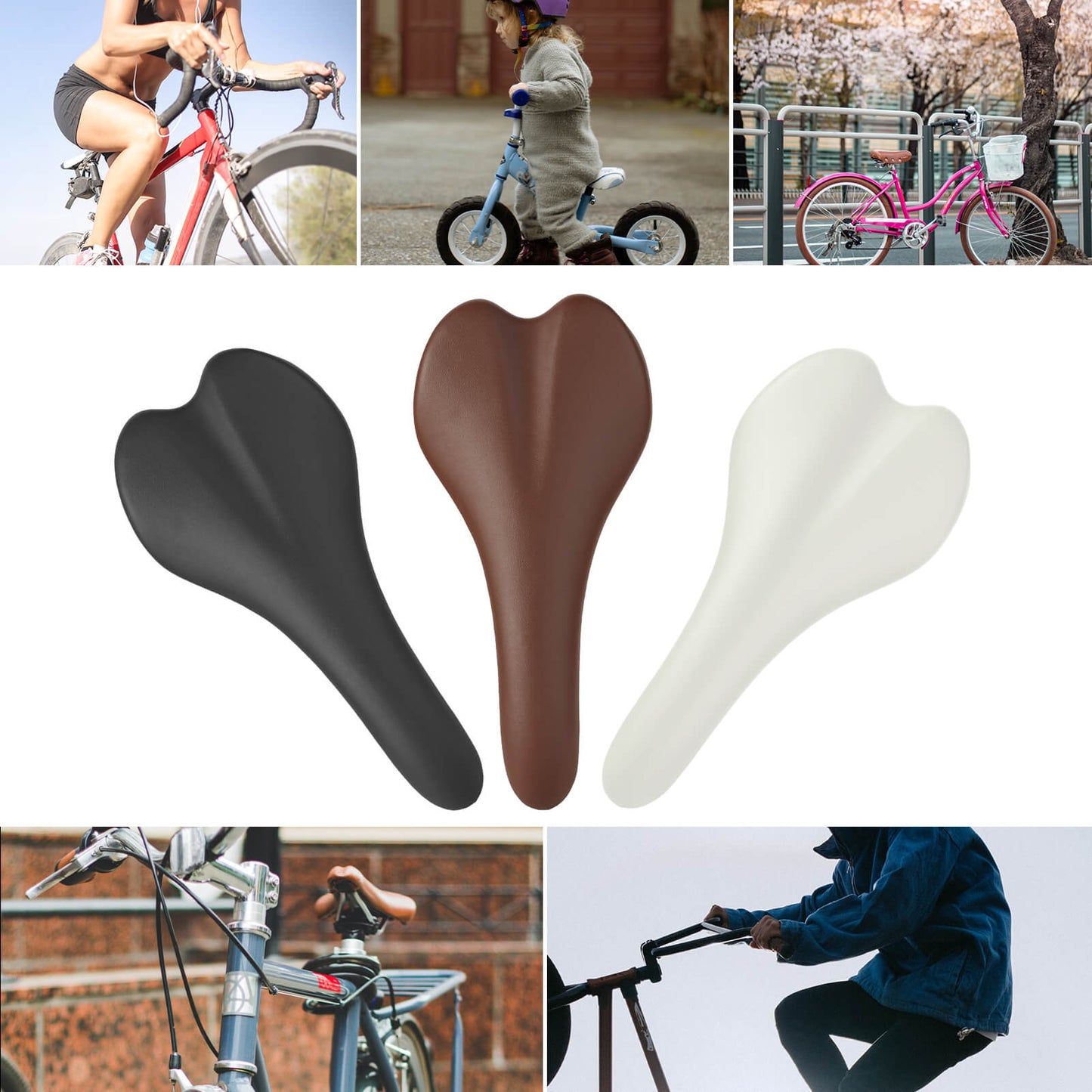 Road bike saddle, bicycle saddle, ergonomic, water-repellent