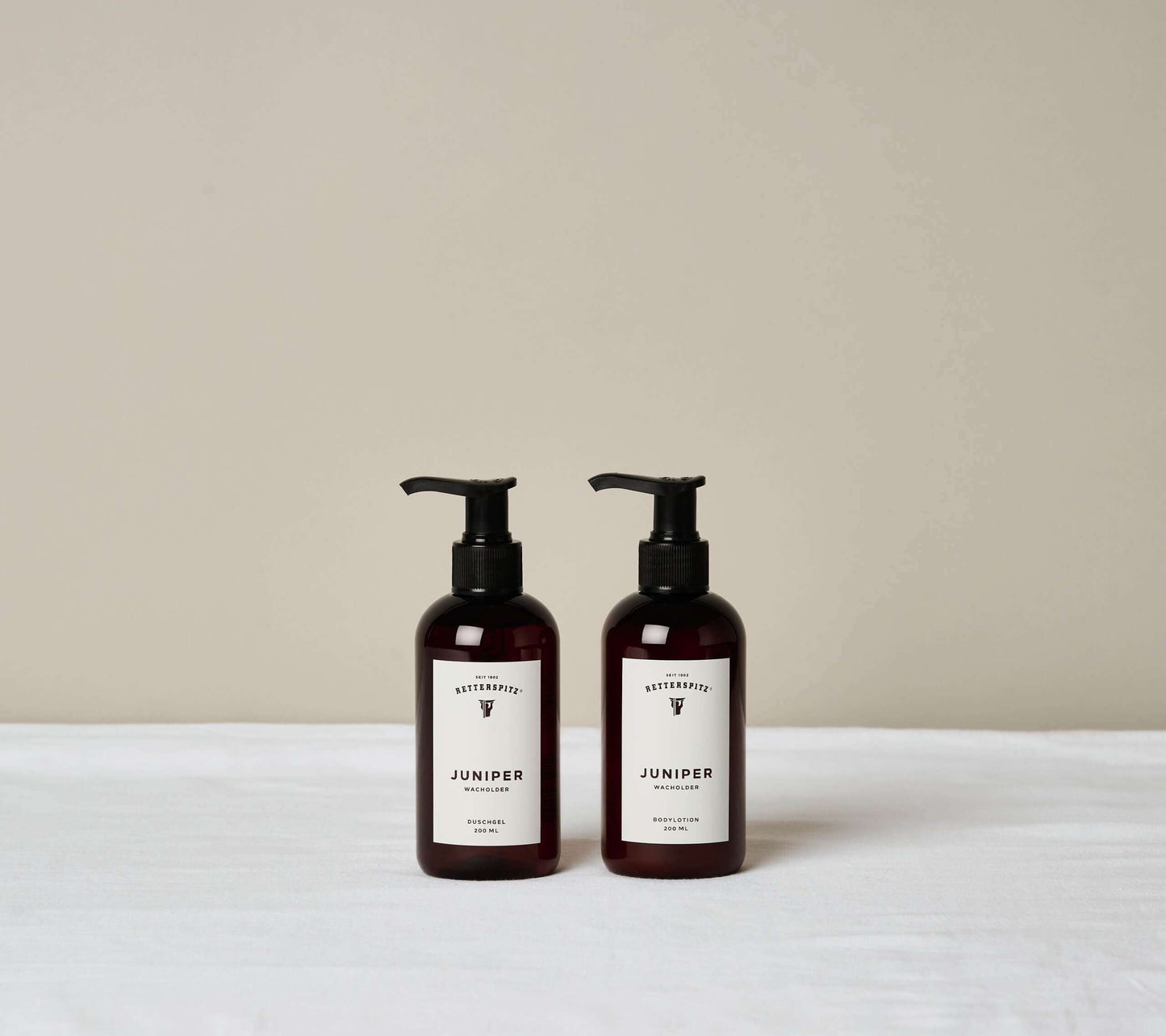 Retterspitz Juniper Care Set – Shower Gel and Body Lotion – Invigorating Natural Care with Juniper