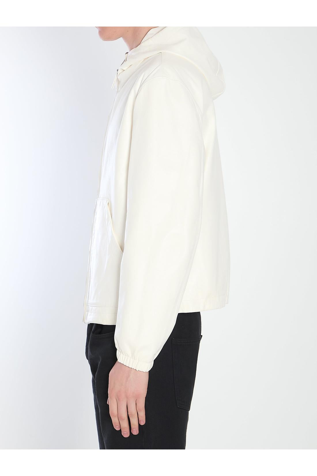 Reversible leather jacket