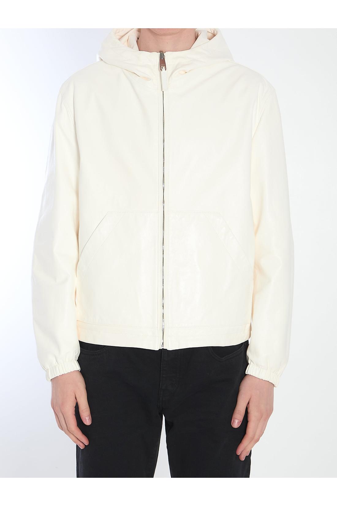 Reversible leather jacket
