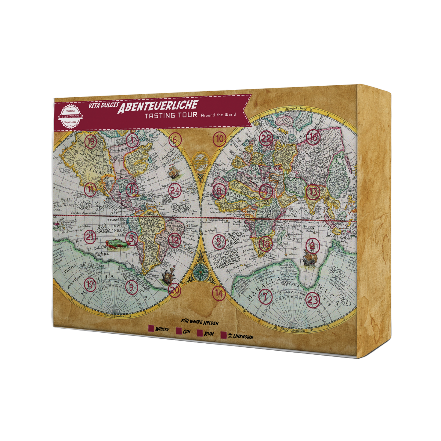 Rum Weltreise Adventskalender - Edition 2025 - Vita Dulcis - 24 x 20 ml