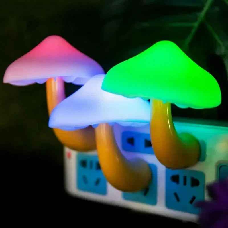 Mini LED Night Lights : Mushroom Shape Automatic Sensor
