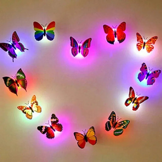 Wall Sticker Butterfly LED Light Wall Sticker 3D House Decoration