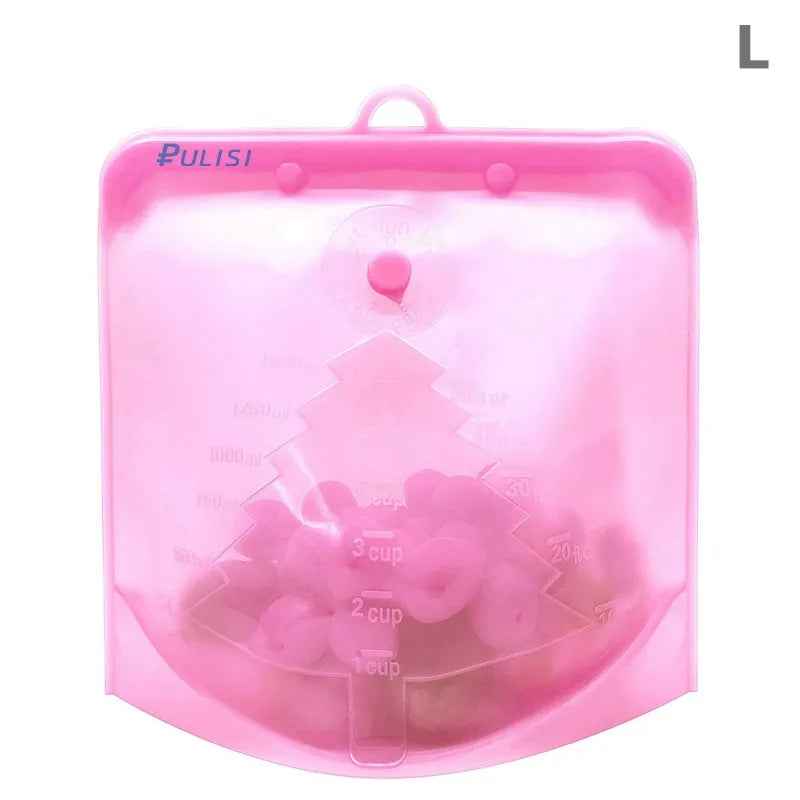 EcoFresh Reusable Silicone Food Bags – BPA-Free &amp; Leakproof | Motionshop