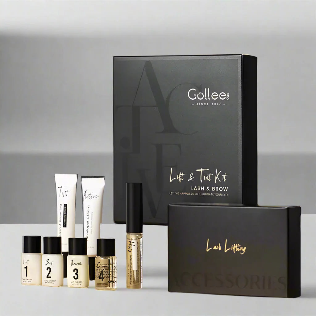 Gollee Semi permanent lash &amp; brow tint natural black eyelash lifting &amp; perming kit